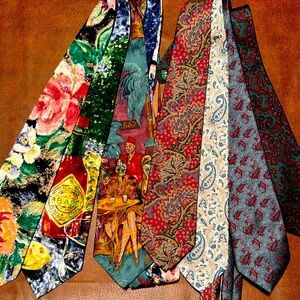 100% SILK TIE BUNDLE- SILK for Sewing or Quilting